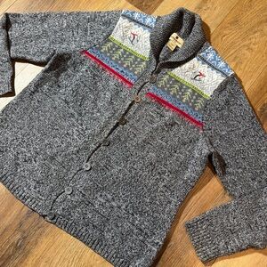 Vintage Y2K Ski Cotton Sweater Vintage Y2K Embroidered Sweater Cardigan Kennedy